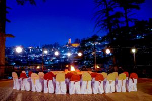 The Terrace in Shimla with panoramic mountain views for weddings