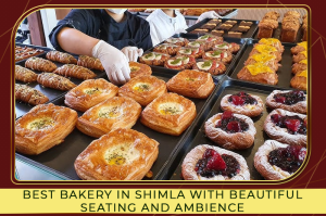 Famous bakery on Shimla Mall Road serving fresh cakes and pastries